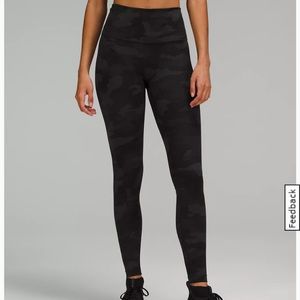 Lululemon Wunder Train HR Tight 28” Heritage 365 Camo Deep Coal Multi